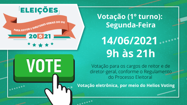 IFG realiza eleições gerais na próxima segunda, dia 14